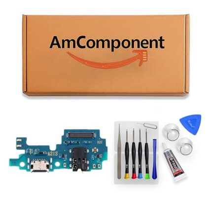 AmComponent - DOCK di ricambio per SAMSUNG GALAXY A21S SM-A217F A217 CONNETTORE CARICA RICARICA USB JACK | Componente di ricambio con prestazioni a lunga durata con il dispositivo