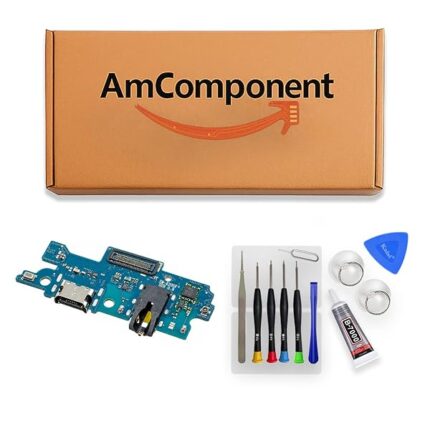 AmComponent - DOCK di ricambio per SAMSUNG GALAXY M20 SM-M205F M205 CONNETTORE CARICA RICARICA USB MICROFONO | Componente di ricambio con prestazioni a lunga durata con il dispositivo