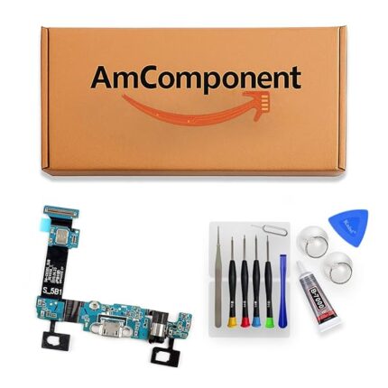 AmComponent - DOCK di ricambio per SAMSUNG S6 EDGE SM-G925 G925 CONNETTORE USB FLAT AUX MICROFONO RICARICA | Componente di ricambio con prestazioni a lunga durata con il dispositivo