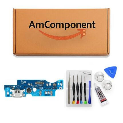 AmComponent - DOCK di ricambio per WIKO VIEW 3 LITE W-V800 CONNETTORE CARICA RICARICA USB MICROFONO FLAT FLEX | Componente di ricambio con prestazioni a lunga durata con il dispositivo