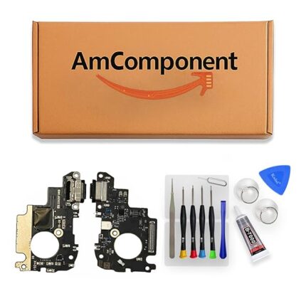 AmComponent - DOCK di ricambio per XIAOMI MI 9 M1902F1G CONNETTORE CARICA RICARICA MICROFONO FLAT FLEX JACK | Componente di ricambio con prestazioni a lunga durata con il dispositivo