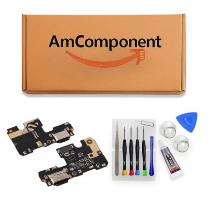 AmComponent - DOCK di ricambio per XIAOMI MI A3 M1906F9SH M1906F9SI CONNETTORE CARICA RICARICA USB MICROFONO | Componente di ricambio con prestazioni a lunga durata con il dispositivo