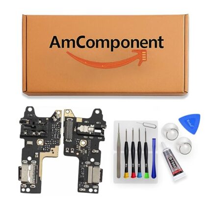 AmComponent - DOCK di ricambio per XIAOMI REDMI 8A M1908C3KG CONNETTORE CARICA RICARICA USB MICROFONO JACK | Componente di ricambio con prestazioni a lunga durata con il dispositivo