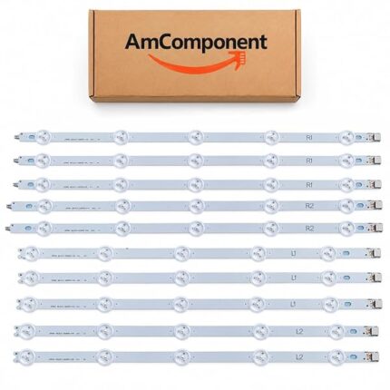AmComponent - KIT 10 BARRE LED TV 42" di ricambio per LG 42LN549EZAA 42LN570VZ 42LN575 42LN577 42LN570 42LN613