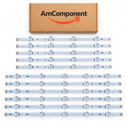 AmComponent - KIT 10 BARRE STRIP LED per TV di ricambio per LG 50" LB162 (A) - LB163 (B) INNOTEK DRT 3.0