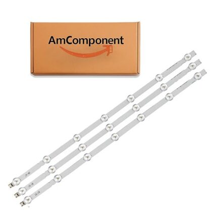 AmComponent - KIT 3 BARRE LED TV di ricambio per LG 32" 32LN5130TIAMAYLKN 32LN520BZABE 32LN520BZABPIYLJG