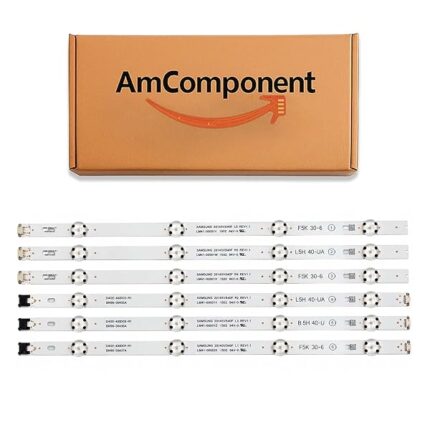 AmComponent - KIT 3 BARRE STRIP 8 LED per TV di ricambio per LG 43" UF64-UHD-A LB268 V2.0XS200604 850 MM