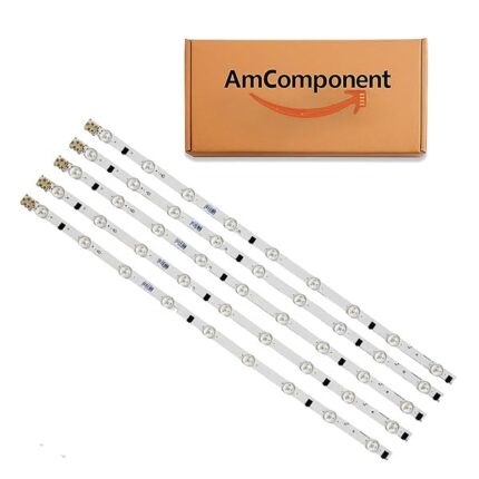 AmComponent - KIT 5 BARRE STRIP 9 LED per TV 32" di ricambio per SAMSUNG UE32F6670SBXXU / UE32F6740SBXXU 650MM