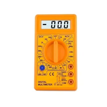 AmComponent - MULTIMETRO DIGITALE TESTER professionale con display e CAVI INCLUSI VOLTMETRO