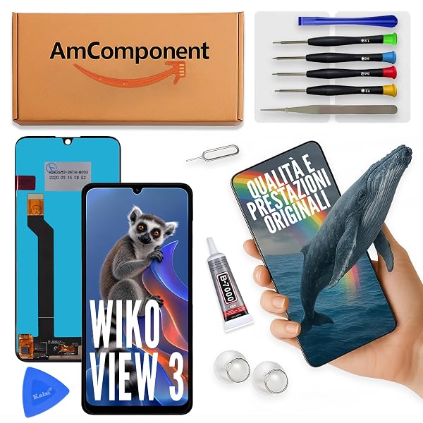 AmComponent-display-LCD-touch-screen-vetro-assemblato-di-ricambio-per-WIKO-VIEW-3-W-P311-nero-ricambio-schermo-Compo-B0FDNF4PJX