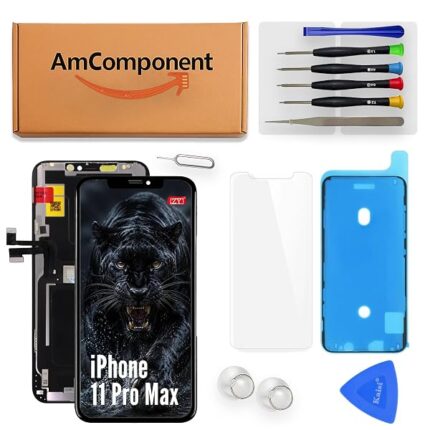 AmComponent - display ZY INCELL PREMIUM di ricambio per IPHONE 11 PRO MAX touch screen LCD schermo vetro METAL frame | Componente di ricambio con luminosità intensa e risposta al tocco reattiva