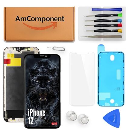 AmComponent - display ZY INCELL PREMIUM di ricambio per IPHONE 12 LCD + touch vetro schermo + frame| Componente di ricambio con luminosità intensa e risposta al tocco reattiva