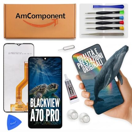 AmComponent - display di ricambio per BLACKVIEW A70 PRO vetro LCD + touch screen schermo MONITOR | Componente di ricambio con luminosità intensa e risposta al tocco reattiva
