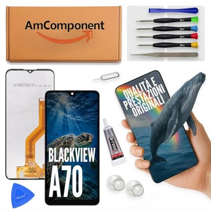 AmComponent - display di ricambio per BLACKVIEW A70 vetro LCD + touch screen schermo MONITOR | Componente di ricambio con luminosità intensa e risposta al tocco reattiva