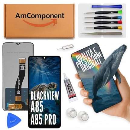 AmComponent - display di ricambio per BLACKVIEW A85 / A85 PRO schermo LCD touch screen vetro | Componente di ricambio con luminosità intensa e risposta al tocco reattiva