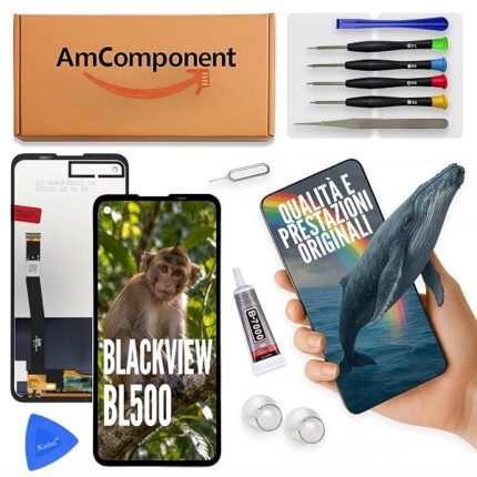 AmComponent - display di ricambio per BLACKVIEW BL5000 schermo LCD vetro touch screen ricambio | Componente di ricambio con luminosità intensa e risposta al tocco reattiva