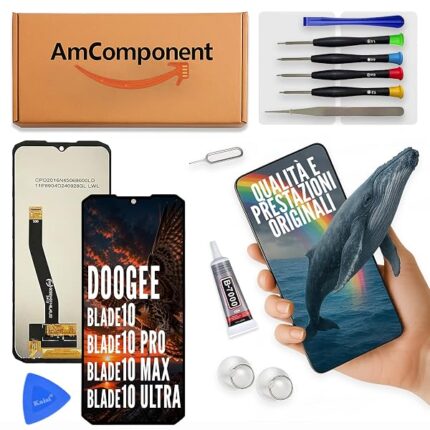 AmComponent - display di ricambio per DOOGEE BLADE 10 / PRO/MAX/ULTRA schermo LCD vetro | Componente di ricambio con luminosità intensa e risposta al tocco reattiva