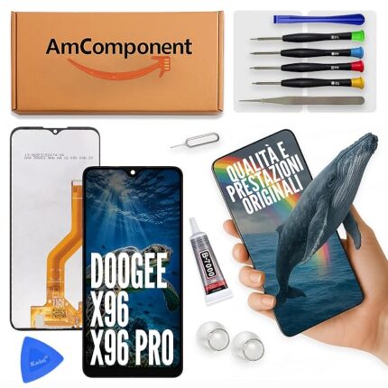AmComponent - display di ricambio per DOOGEE X96 / X96 PRO schermo vetro LCD + touch screen MONITOR | Componente di ricambio con luminosità intensa e risposta al tocco reattiva