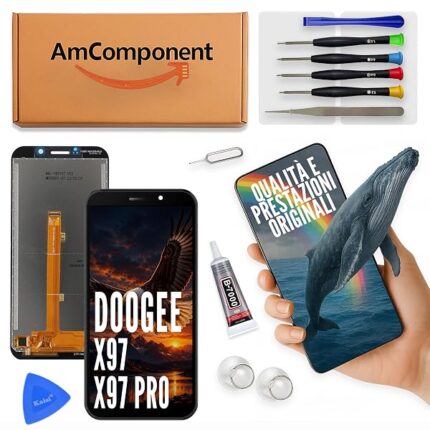 AmComponent - display di ricambio per DOOGEE X97 / PRO schermo LCD vetro touch screen ricambio | Componente di ricambio con luminosità intensa e risposta al tocco reattiva