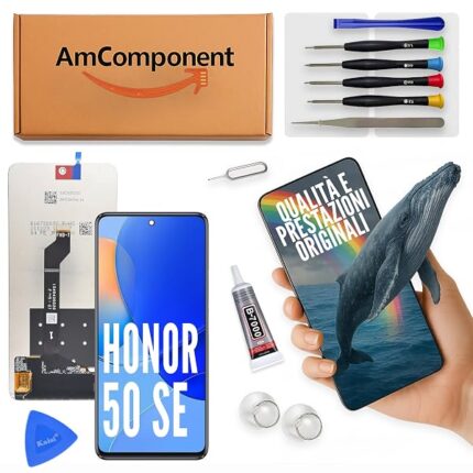 AmComponent - display di ricambio per HONOR 50 SE JLH-AN00 schermo LCD vetro touch screen | Componente di ricambio con luminosità intensa e risposta al tocco reattiva
