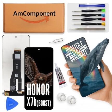 AmComponent - display di ricambio per HONOR X7 BOOST CLK- X7B schermo LCD vetro touch screen | Componente di ricambio con luminosità intensa e risposta al tocco reattiva