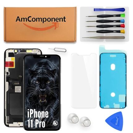 AmComponent - display di ricambio per IPHONE 11 PRO (HL INCELL) schermo LCD + vetro touch screen | Componente di ricambio con luminosità intensa e risposta al tocco reattiva