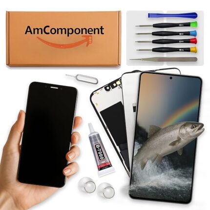 AmComponent - display di ricambio per IPHONE 12 PRO JK INCELL PREMIUM schermo LCD vetro touch screen METAL frame | Componente di ricambio con luminosità intensa e risposta al tocco reattiva