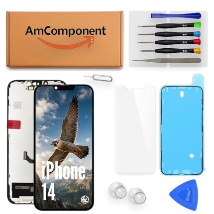 AmComponent - display di ricambio per IPHONE 14 (HL INCELL) schermo LCD + vetro touch screen | Componente di ricambio con luminosità intensa e risposta al tocco reattiva