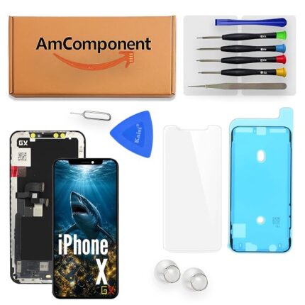 AmComponent - display di ricambio per IPHONE X GX schermo INCELL PREMIUM LCD touch screen vetro | Componente di ricambio con luminosità intensa e risposta al tocco reattiva