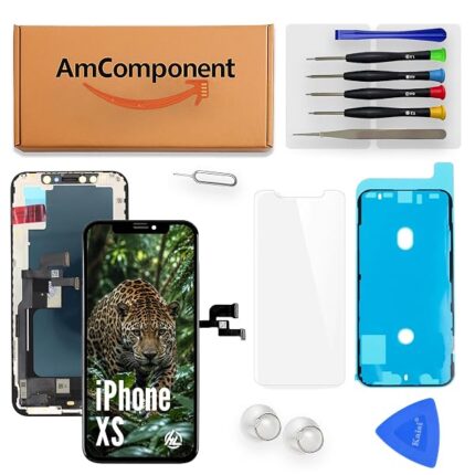 AmComponent - display di ricambio per IPHONE XS (HL INCELL) schermo LCD + vetro touch screen | Componente di ricambio con luminosità intensa e risposta al tocco reattiva