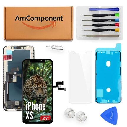 AmComponent - display di ricambio per IPHONE XS ZY INCELL PREMIUM LCD touch screen vetro schermo + frame | Componente di ricambio con luminosità intensa e risposta al tocco reattiva