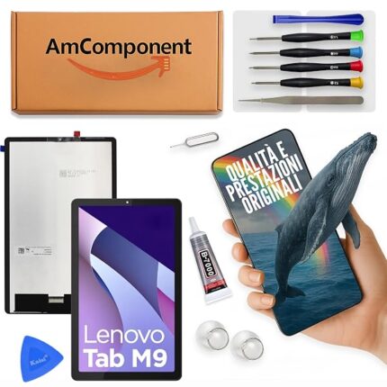 AmComponent - display di ricambio per LENOVO TAB M9 TB-310XU 310FU 310FC schermo LCD vetro | Componente di ricambio con luminosità intensa e risposta al tocco reattiva