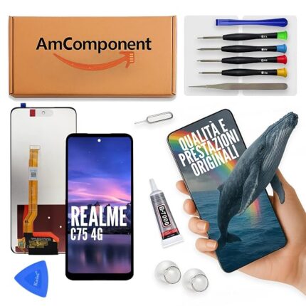 AmComponent - display di ricambio per REALME C75 (4G) RMX3941 schermo LCD vetro touch ricambio