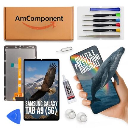 AmComponent - display di ricambio per SAMSUNG GALAXY TAB A9 - VERSIONE 5G SM-X115 schermo LCD