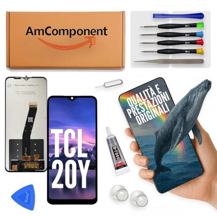 AmComponent - display di ricambio per TCL 20Y 6125 6156 schermo vetro touch screen LCD MONITOR | Componente di ricambio con luminosità intensa e risposta al tocco reattiva
