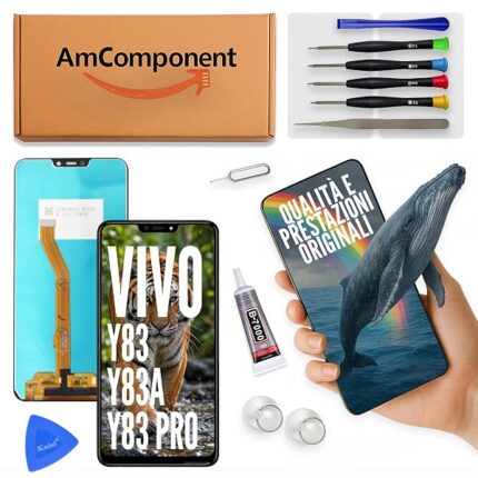 AmComponent - display di ricambio per VIVO Y83 (1802) / Y83A / Y83 PRO schermo LCD vetro touch screen | Componente di ricambio con luminosità intensa e risposta al tocco reattiva