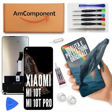 AmComponent - display di ricambio per XIAOMI MI 10T / PRO 5G M2007J3 M2007J17 schermo LCD touch screen | Componente di ricambio con luminosità intensa e risposta al tocco reattiva