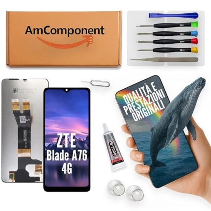 AmComponent - display di ricambio per ZTE BLADE A76 (4G) Z2474 schermo LCD vetro touch ricambio